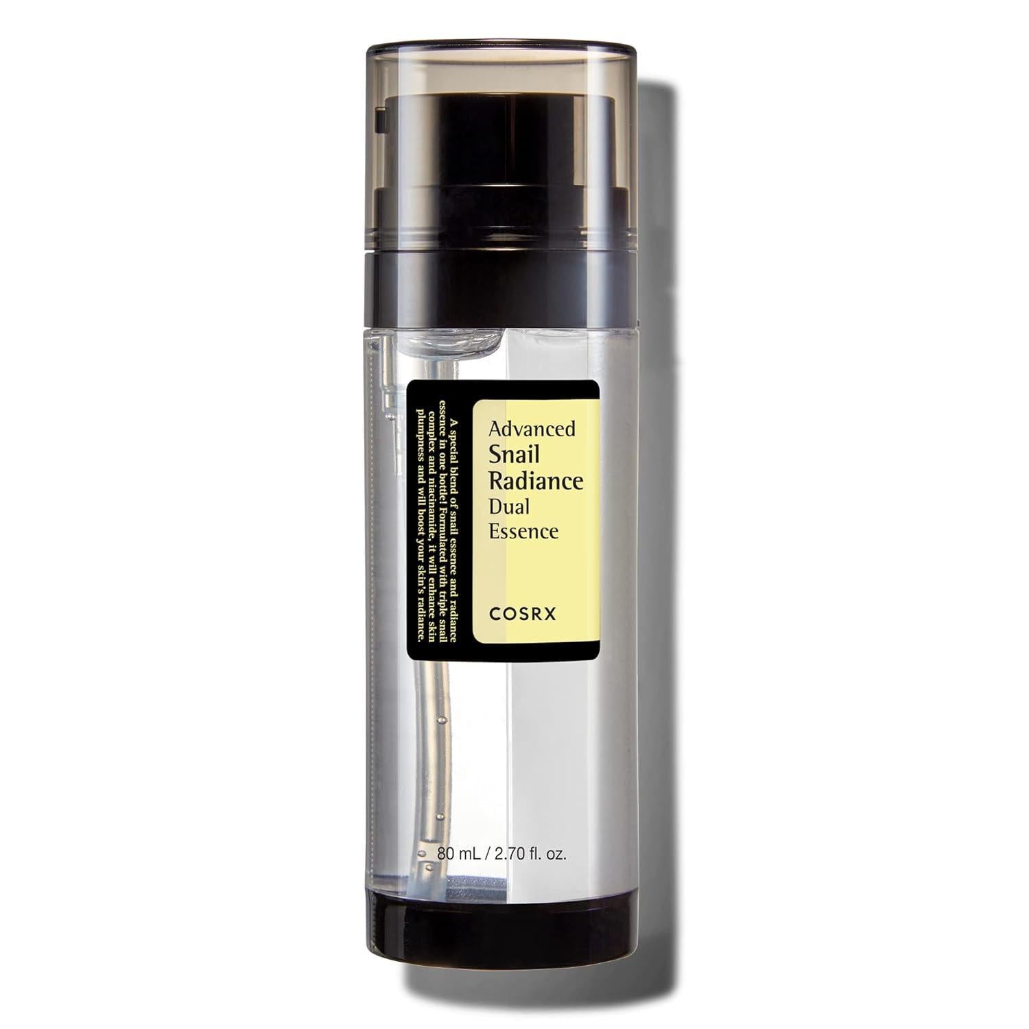 Cosrx Advanced Snail Radiance Dual Essence — snail mucin guide
