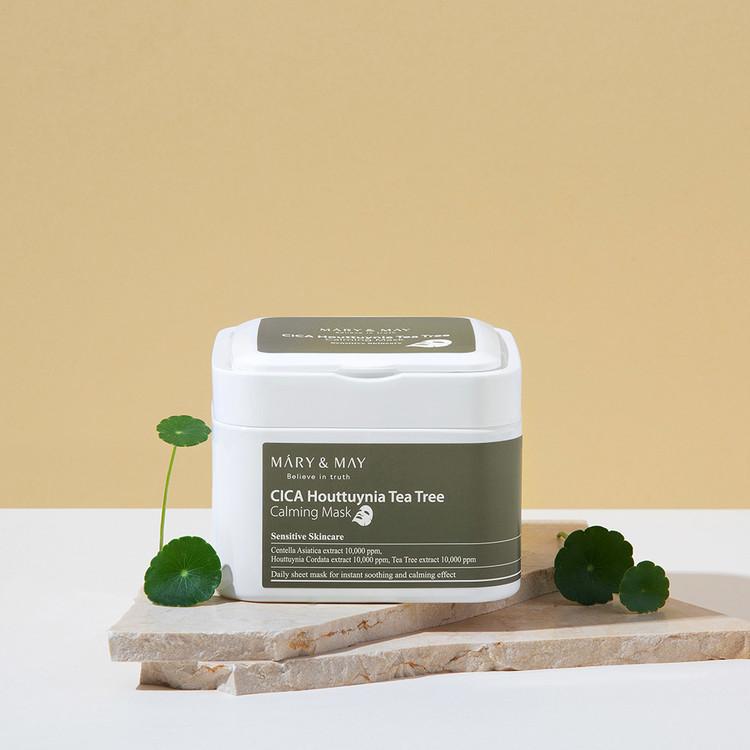 [Mary&May] Mascarilla Calmante CICA Houttuynia Tea Tree 30 unidades/400 g
