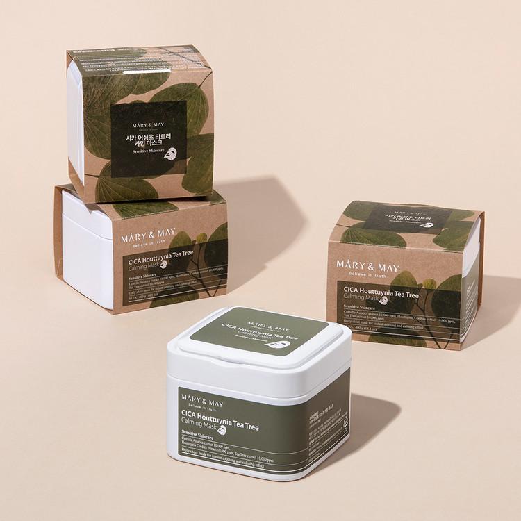 [Mary&May] Mascarilla Calmante CICA Houttuynia Tea Tree 30 unidades/400 g