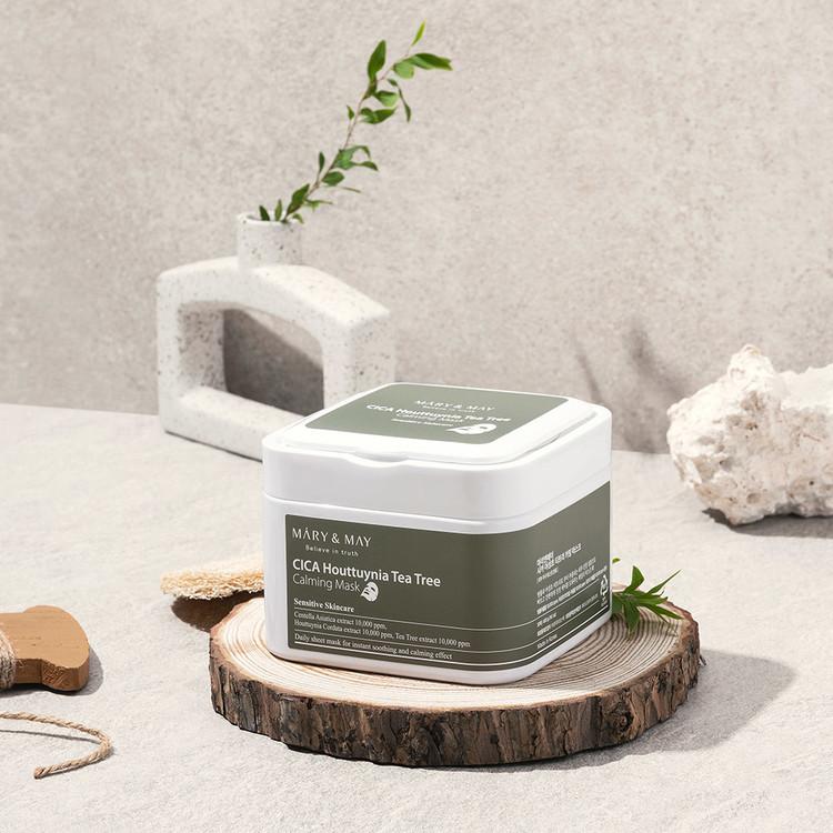 [Mary&May] Mascarilla Calmante CICA Houttuynia Tea Tree 30 unidades/400 g