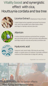 [Mary&May] Mascarilla Calmante CICA Houttuynia Tea Tree 30 unidades/400 g