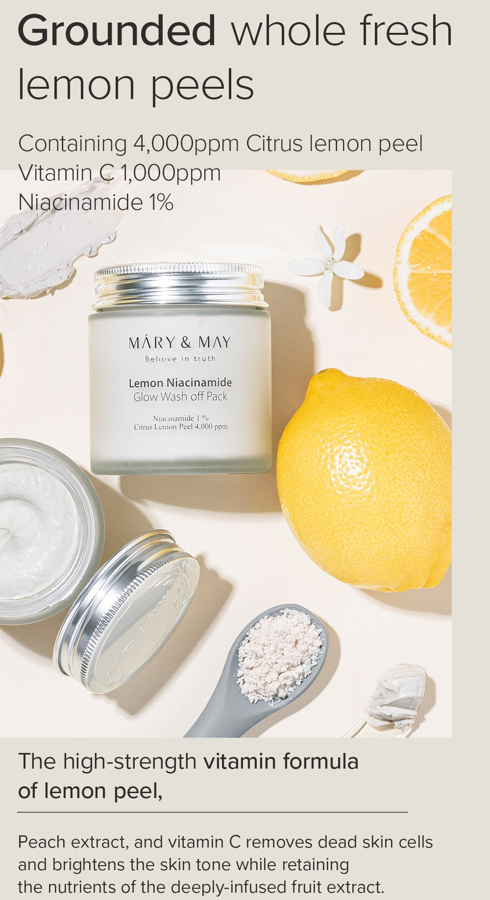 Lemon Niacinamide Glow Wash Off Pack 125g