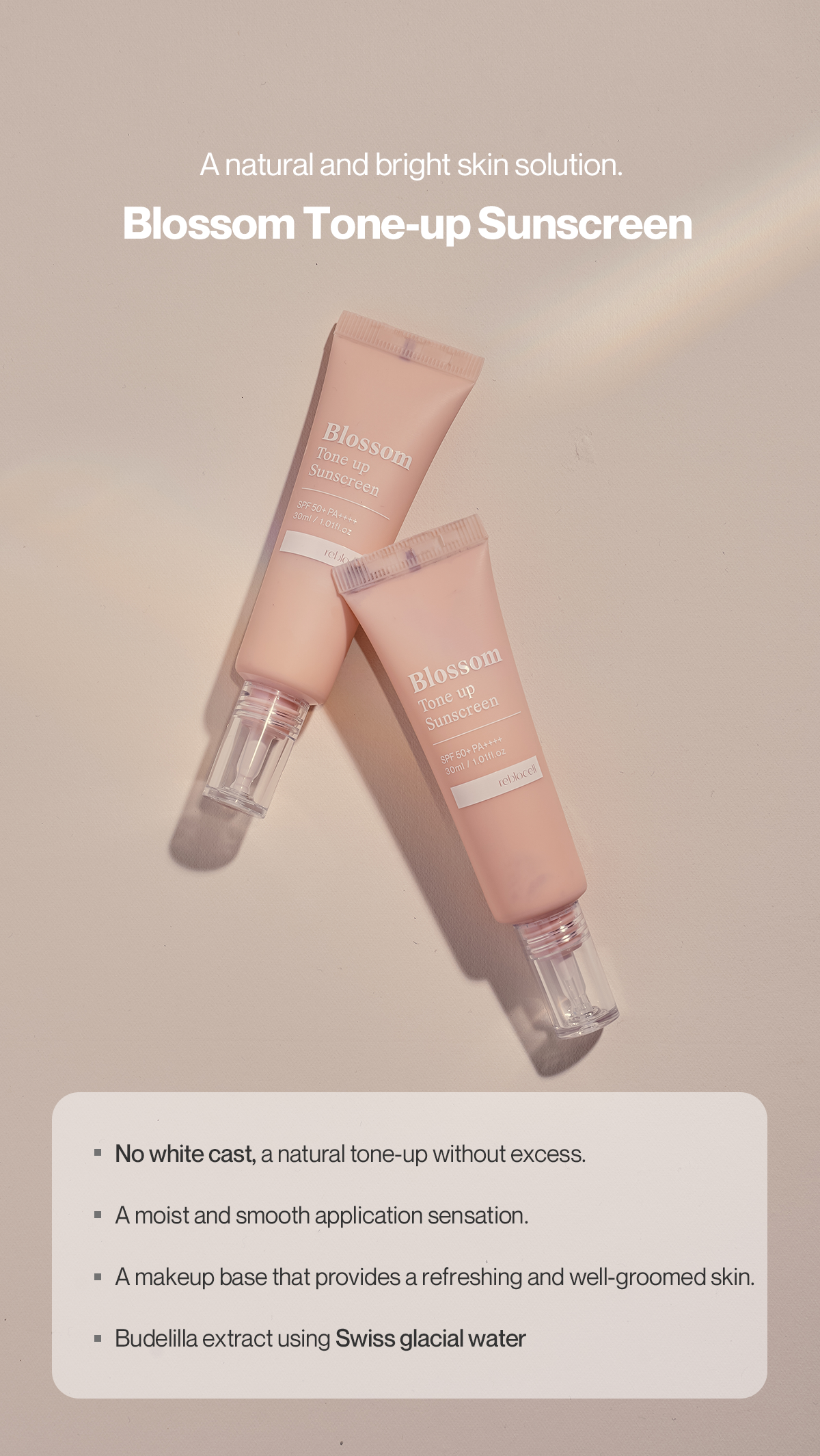 Blossom Tone up Sunscreen SPF 50+ PA++++ 30ml
