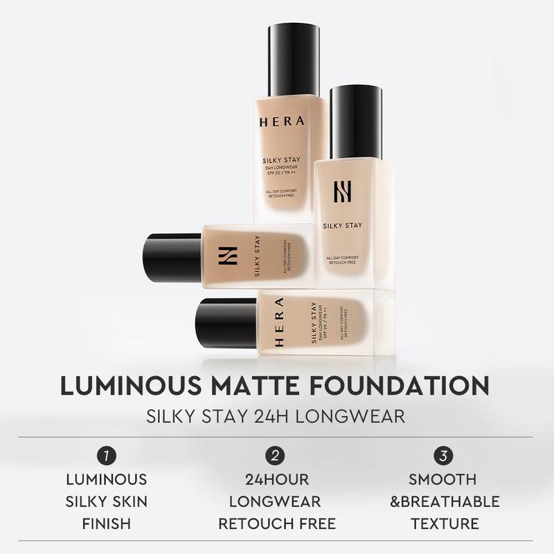 Silky Stay Foundation 24h Longwear PA++ 30g - 21N1 VANILLA