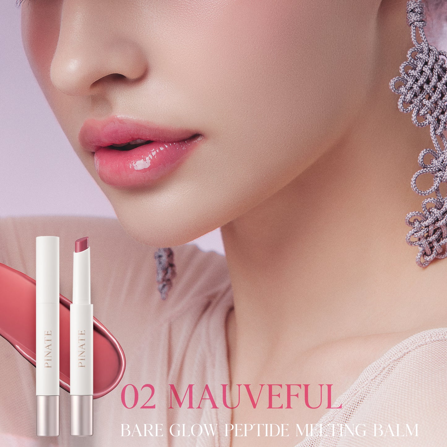 Bare Glow Peptide Melting Balm - 02 Mauveful 1.8g