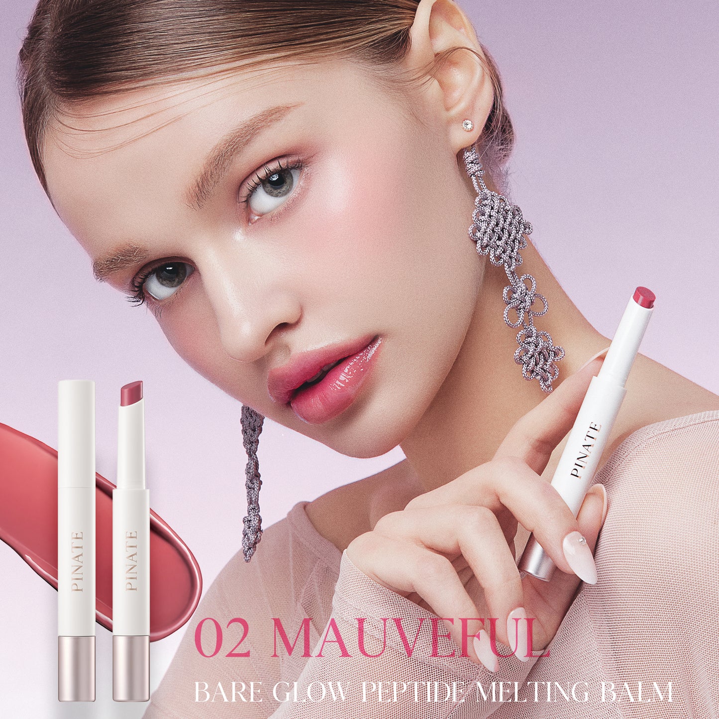 Bare Glow Peptide Melting Balm - 02 Mauveful 1.8g