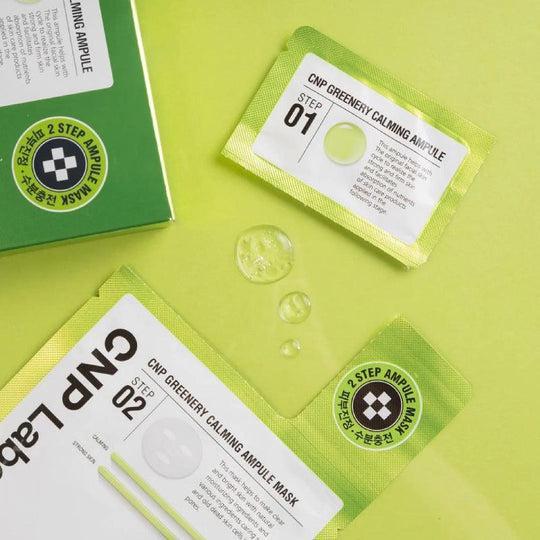 [CNP Laboratory] Mascarilla calmante en ampolla Greenery de 2 pasos 5 unidades