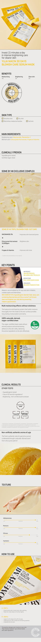 YUJA NIACIN 30 DAYS CARE SERUM MASK X 10EA