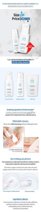 SoonJung pH 6.5 Whip Cleanser 250ml