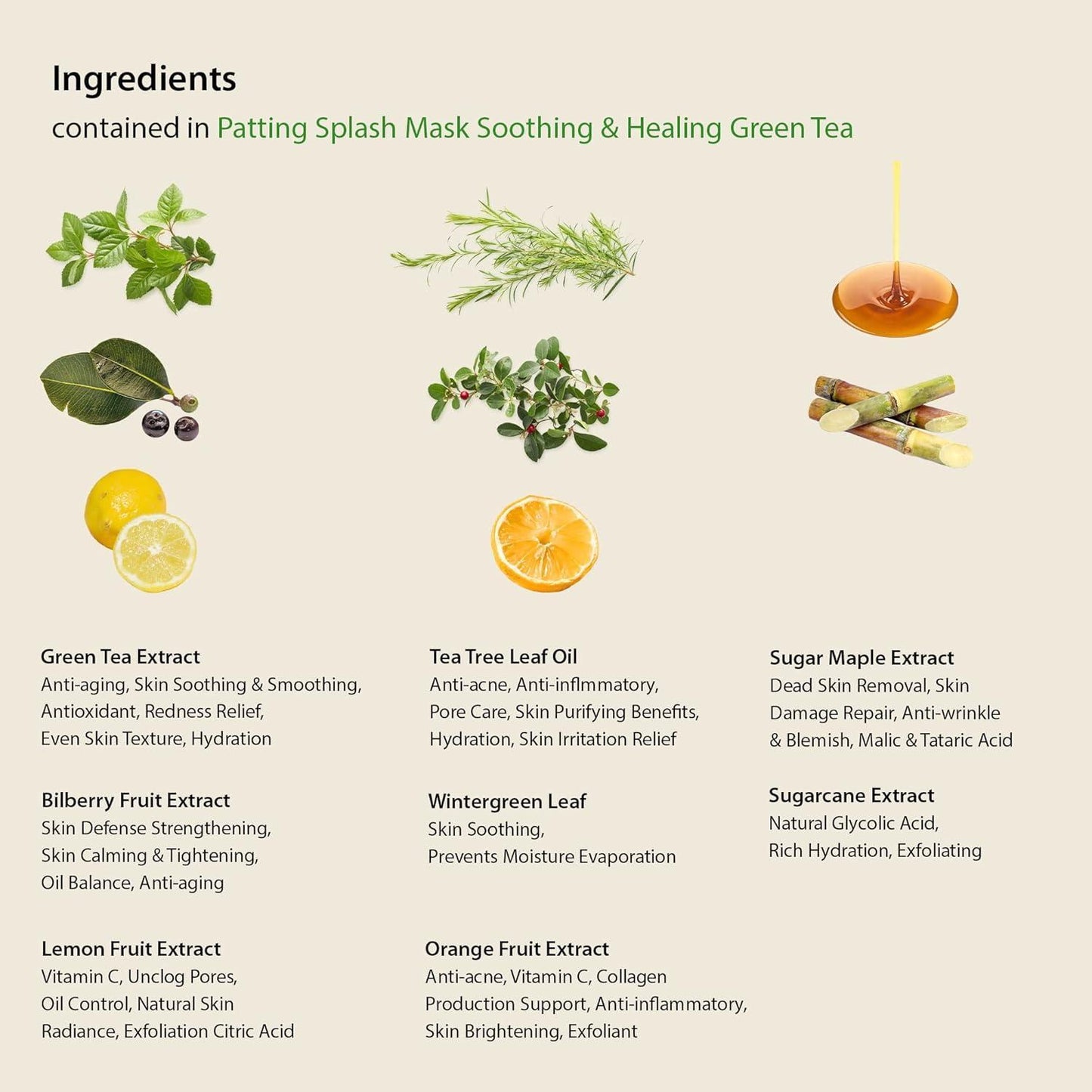 Patting Splash Mask Soothing & Healing Green Tea 150ml