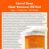 DERMALOGY CARROT DEEP CLEAR OIL PAD 150ML (60 PADS)