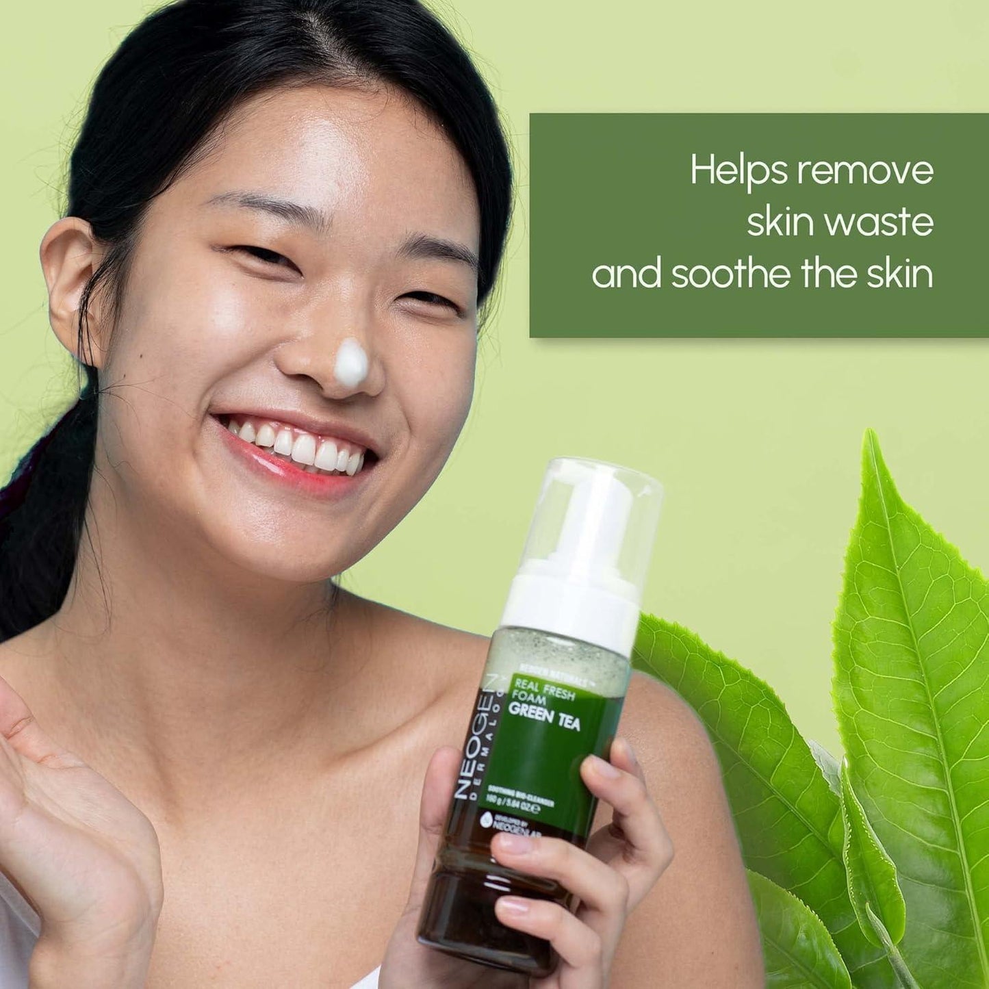 DERMALOGY REAL FRESH FOAM CLEANSER GREEN TEA 160G