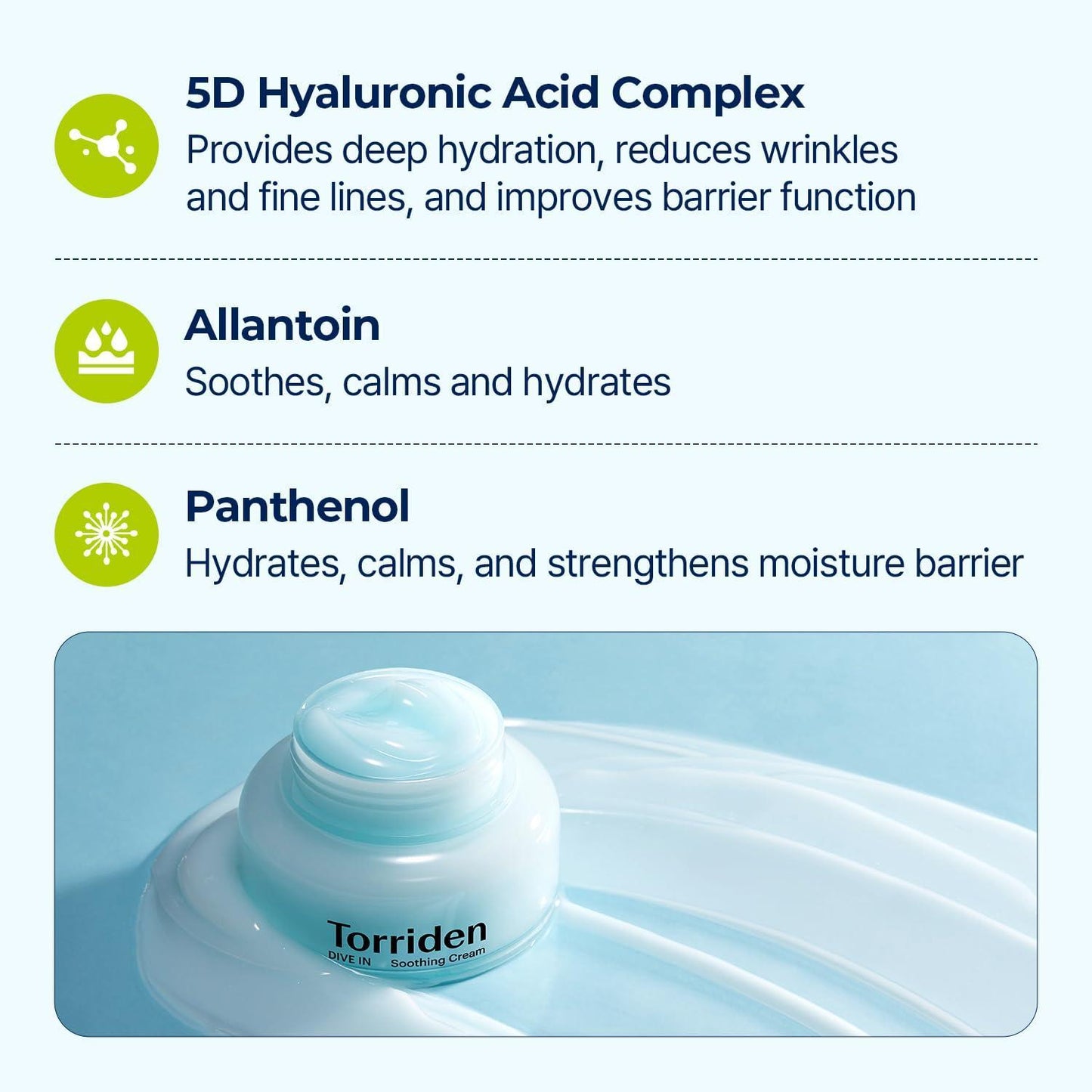 DIVE IN Low Molecular Hyaluronic Acid Soothing Cream 100ml