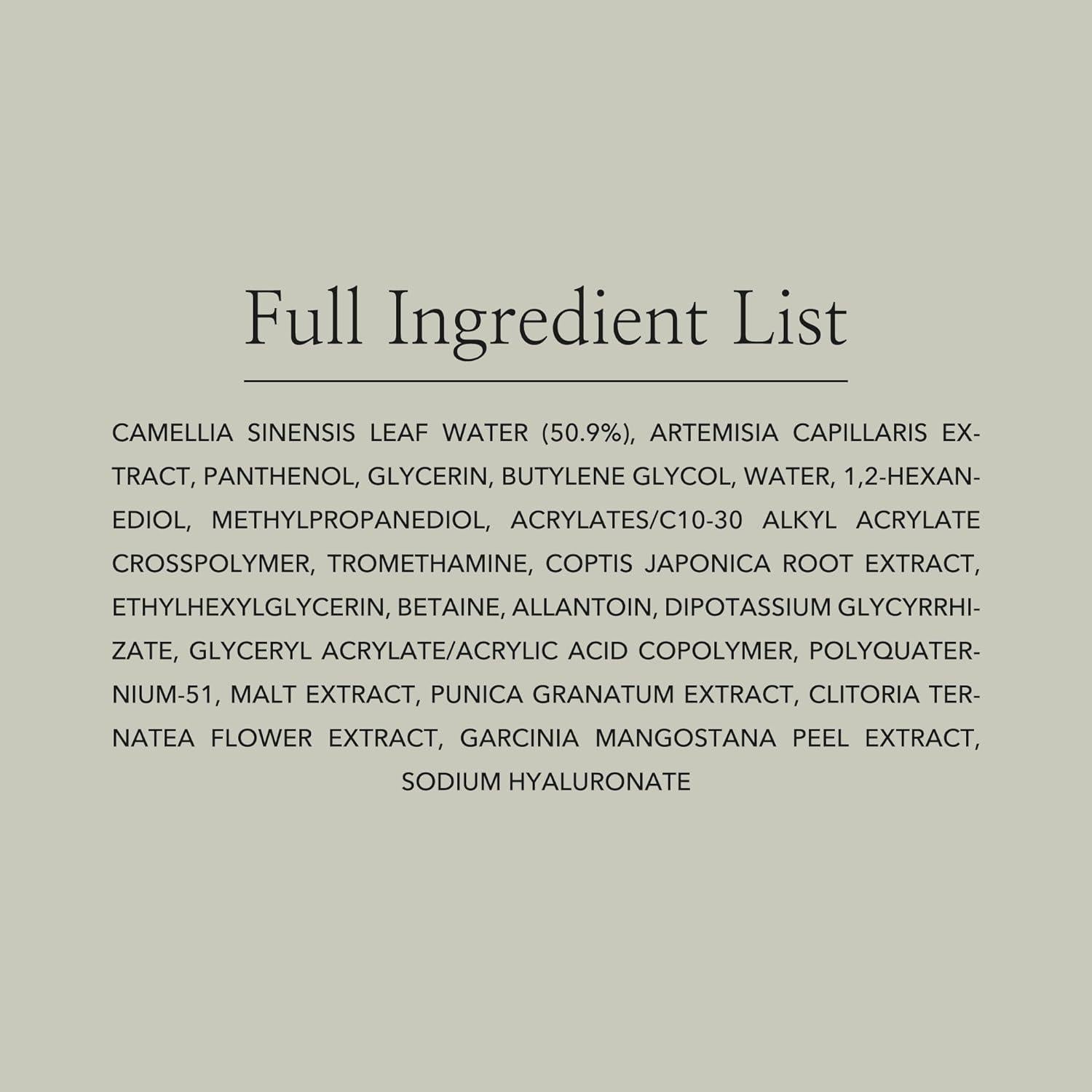 Calming Serum : Green tea + Panthenol 30ml