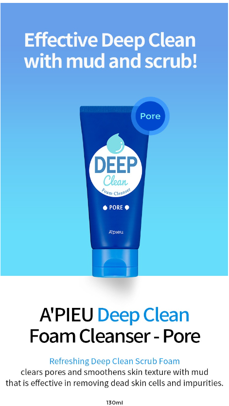 DEEP CLEAN FOAM CLEANSER 130ml