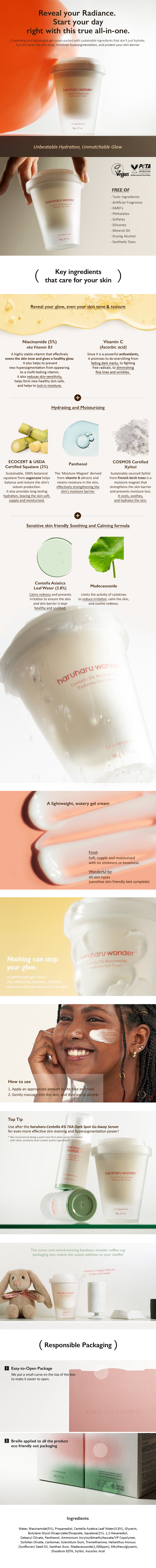 Centella 5% Niacinamide Radiance Gel Cream 90g
