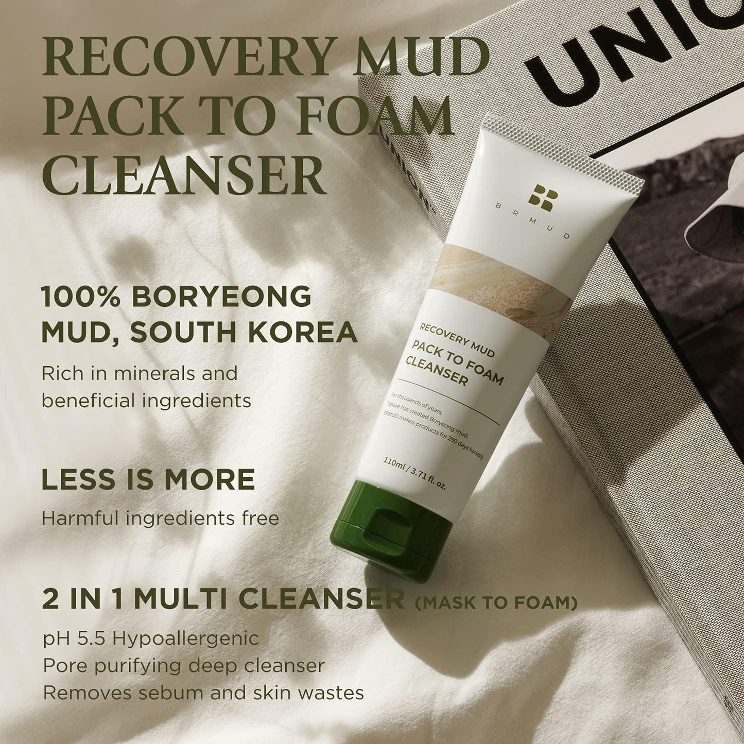 RECOVERY MUD PACK TO FOAM CLEANSER 110ml