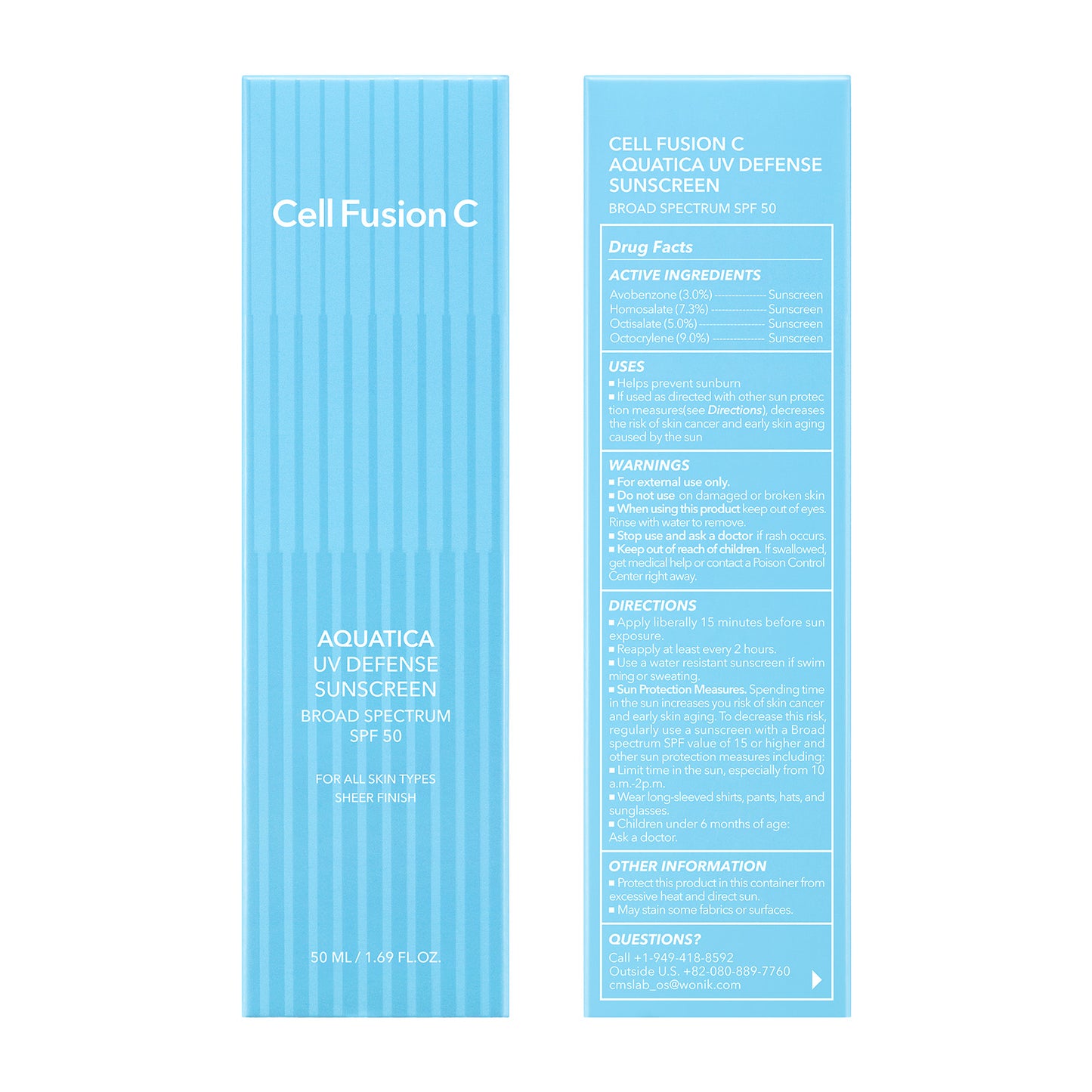 1+1 Aquatica UV Defense Sunscreen OTC 50ml+50ml