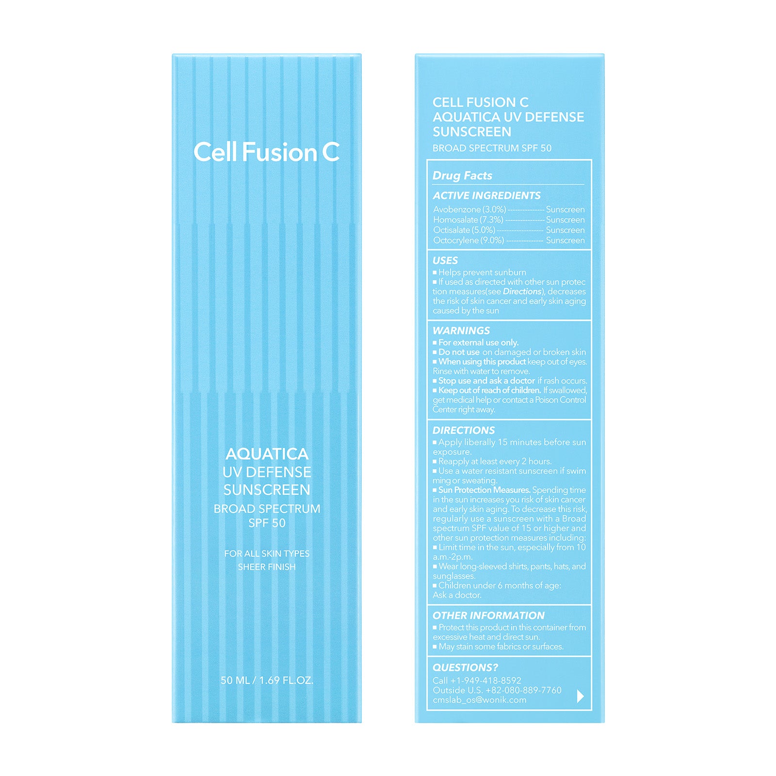 1+1 Aquatica UV Defense Sunscreen OTC 50ml+50ml