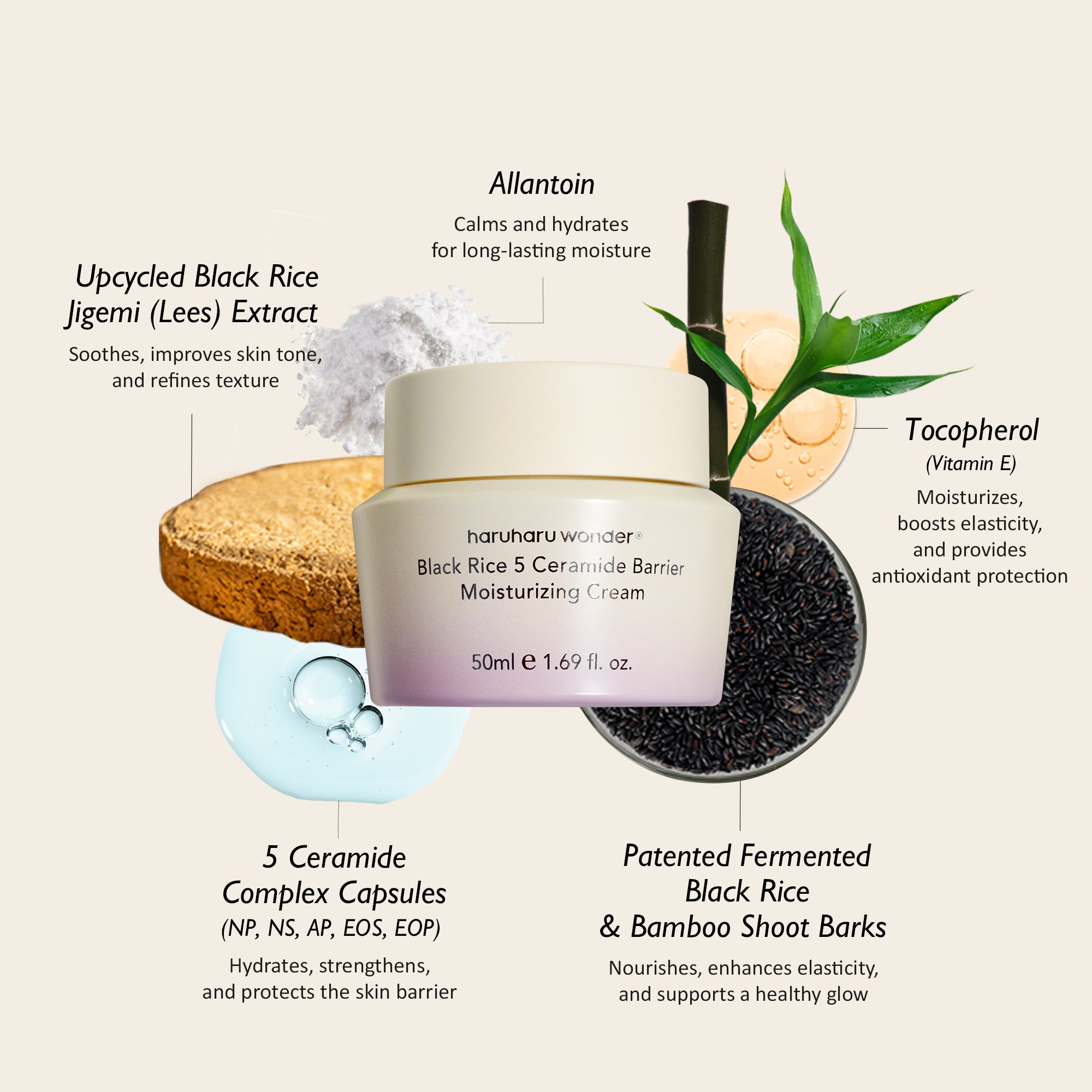 Black Rice 5 Ceramide Barrier Moisturizing Cream 50ml