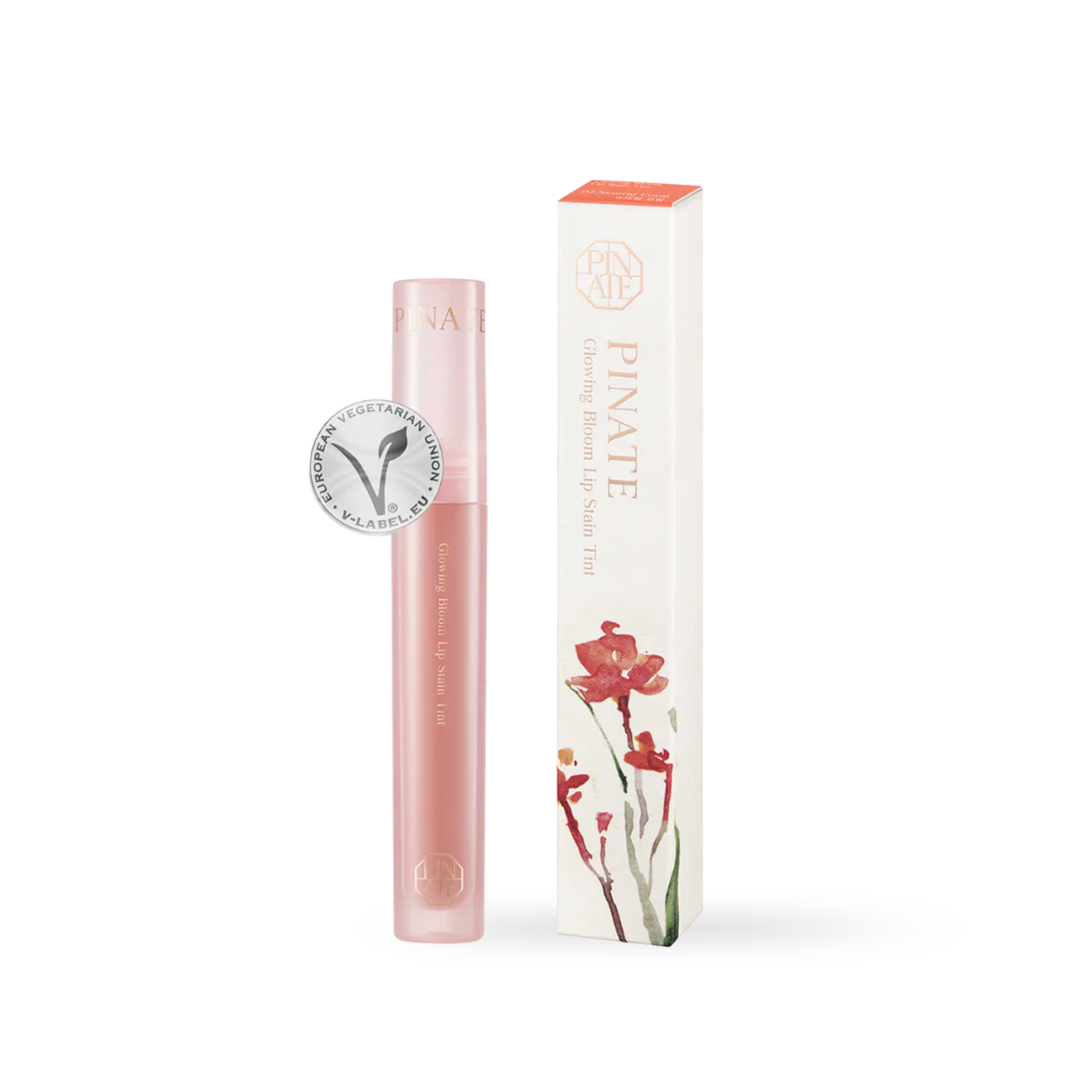 [Pinate] Glowing Bloom Lip Stain – 02 Neutral Coral