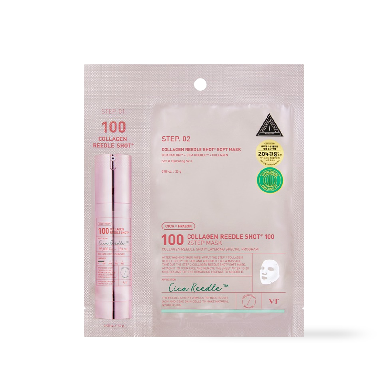 COLLAGEN Reedles Shot 100hL 2 STEP MASK