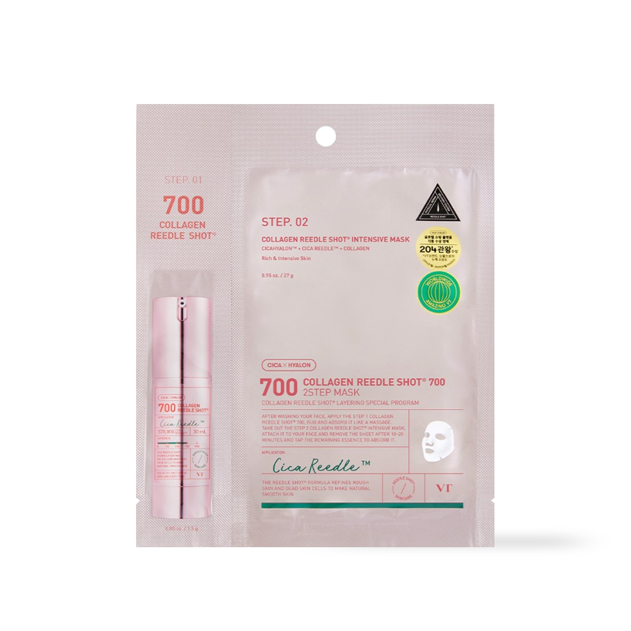 COLLAGEN Reedles Shot 700hL 2 STEP MASK