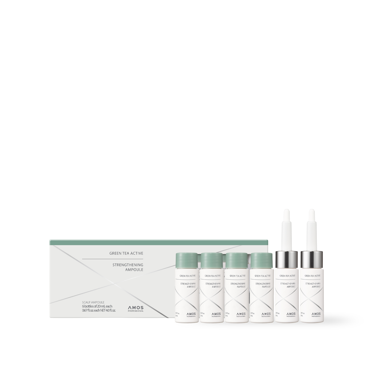 Professional Green Tea Active Strengthening Ampoule 20ml*6