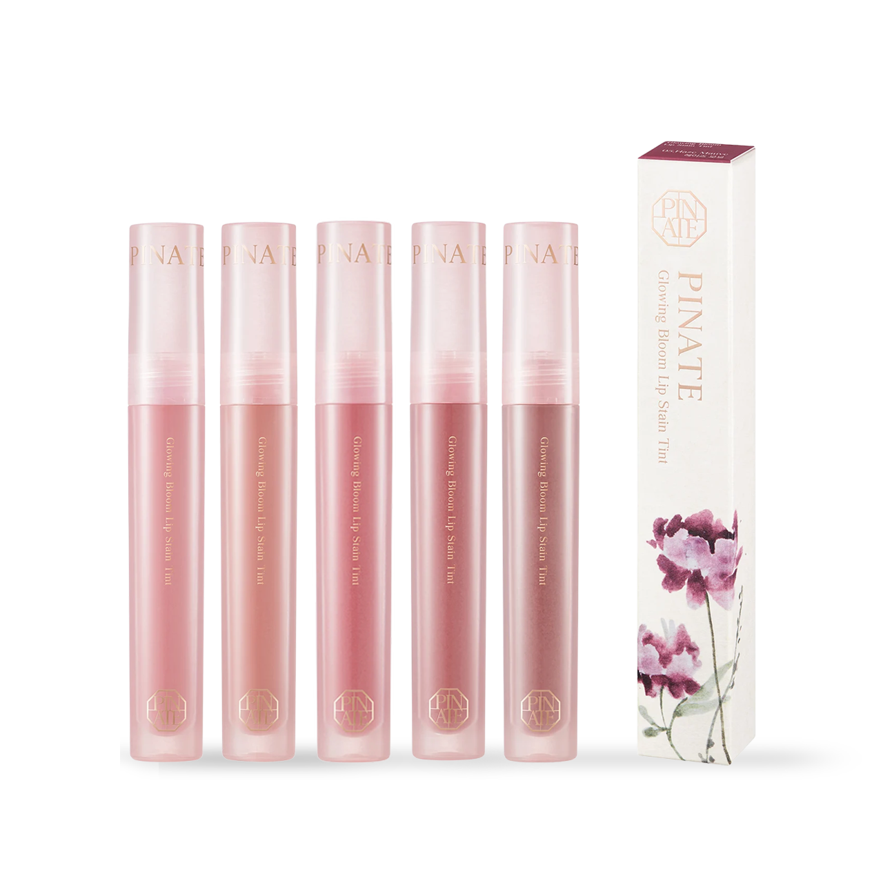 [Pinate] Leuchtender Blüten-Lippenfleck – 5 Farben