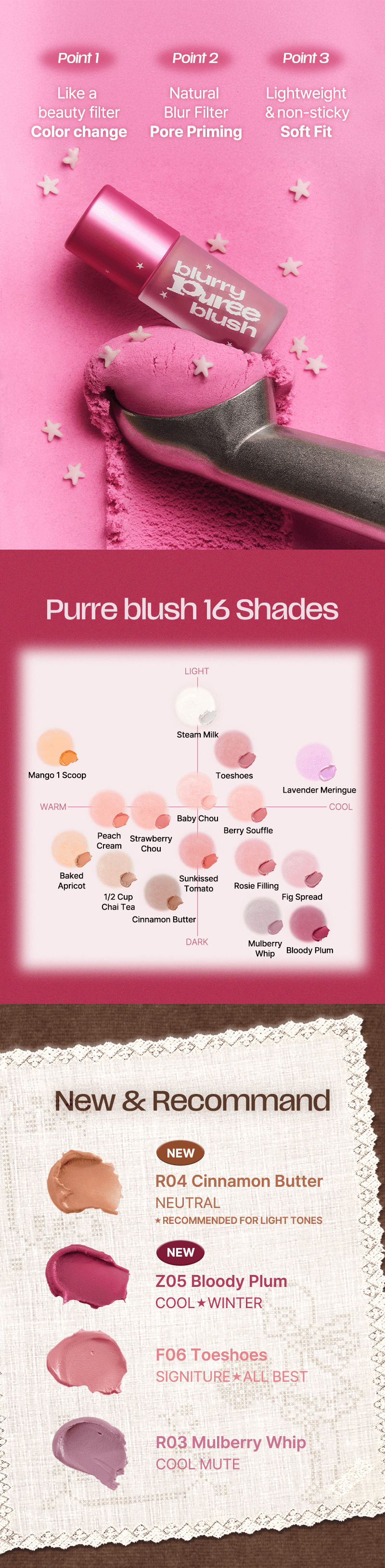 Blurry Puree Blush 5g - 16 Colors - 8