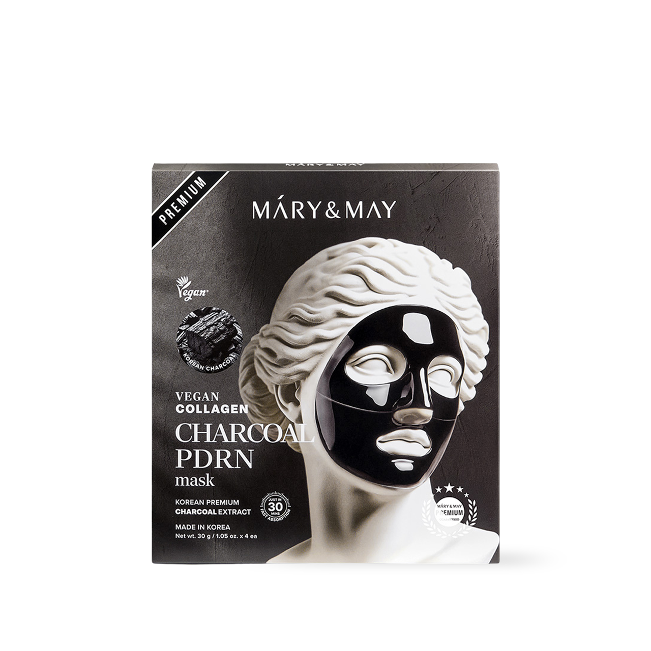 Vegan Collagen Charcoal PDRN Mask (30g x4)