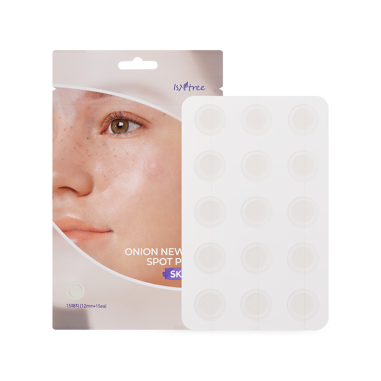 [Isntree] Onion Newpair Parches para imperfecciones Skin Fit 15 parches
