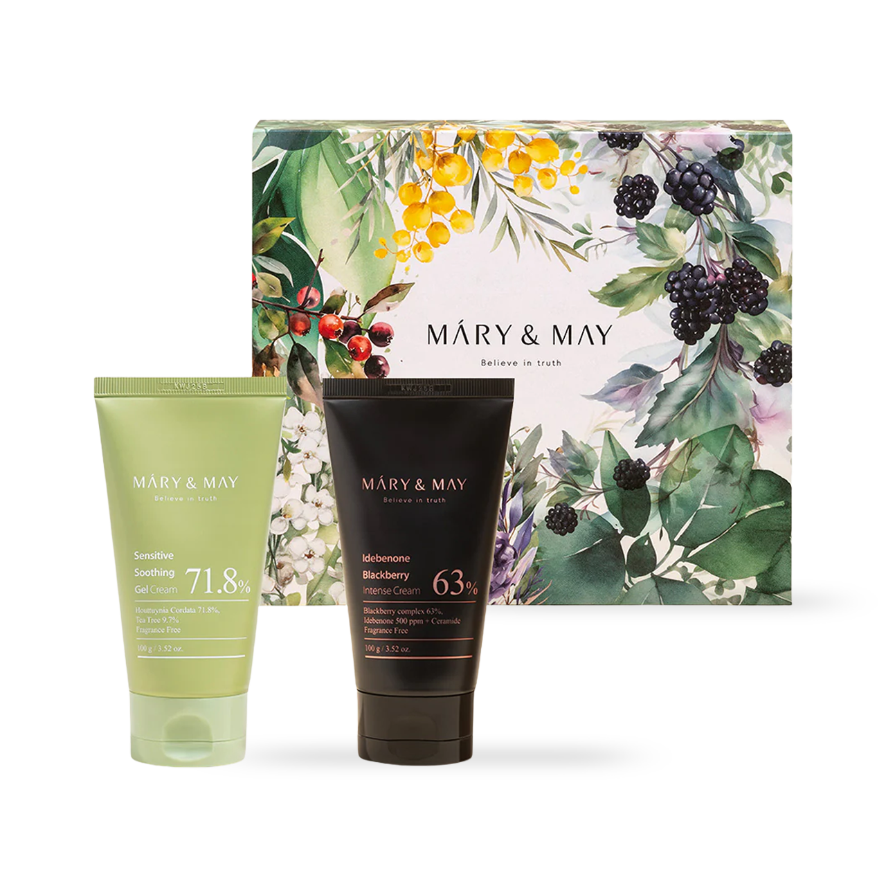 Soothing Gel Cream+Idebenone Blackberry Cream Duo Set 100g x2