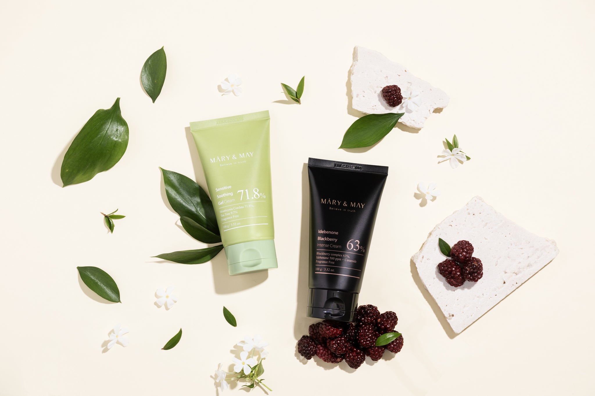 Soothing Gel Cream+Idebenone Blackberry Cream Duo Set 100g x2