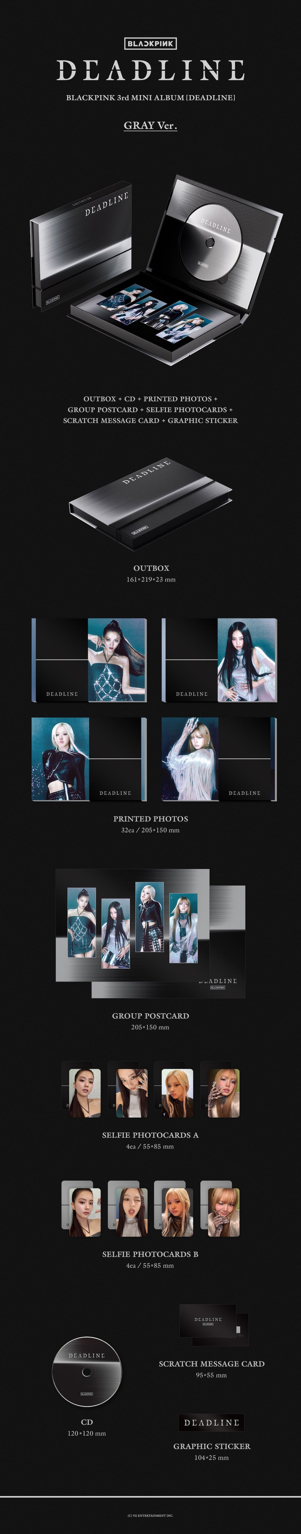 BLACKPINK 3rd MINI ALBUM [DEADLINE] GRAY Ver.