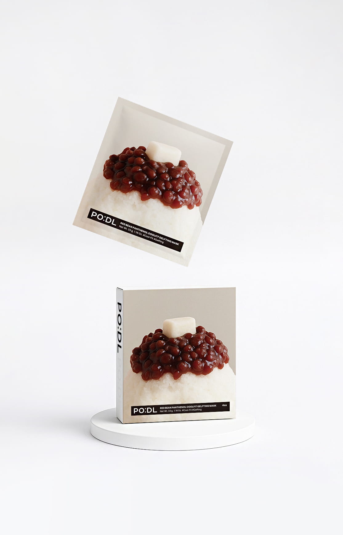 Red Bean Panthenol Coolfit Gelfting Mask (4ea) (+Special Gift)