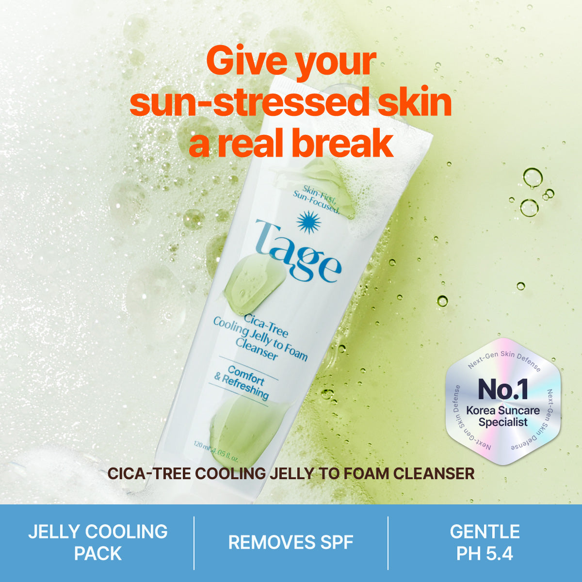 Cica-Tree Cooling Jelly to Foam Cleanser 120ml