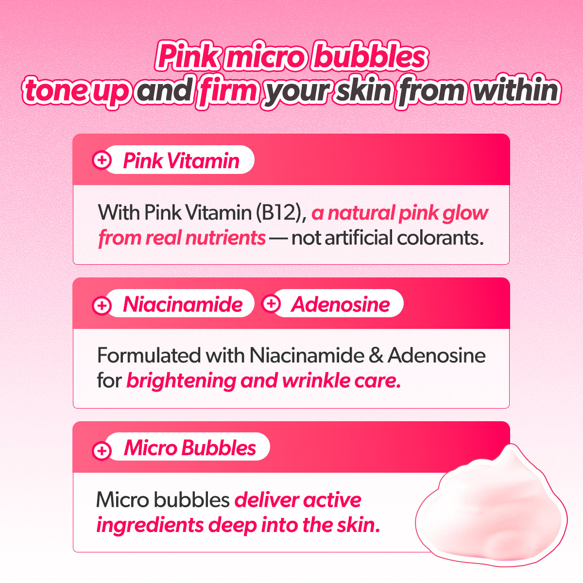 Pink Vita PDRN Bubble-Tox Ampoule 90ml