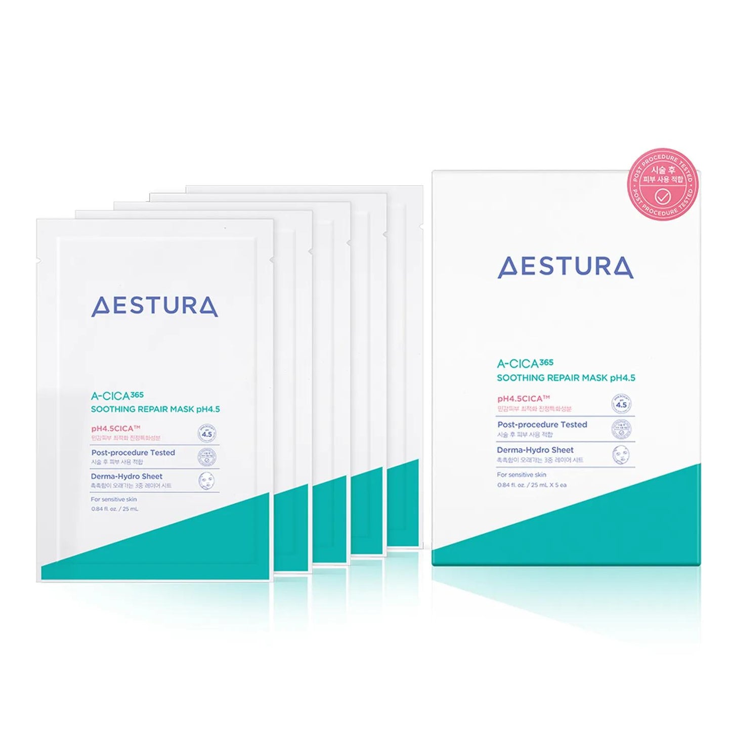 [Aestura] A-Cica 365 Mascarilla Reparadora Calmante pH4.5 5ud