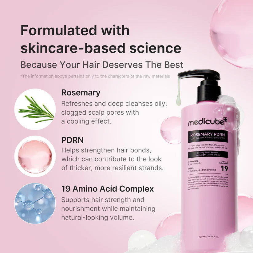 Rosemary PDRN Cooling Thickening Shampoo 400ml