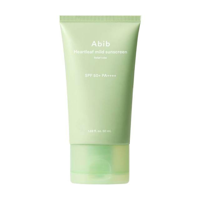 [Abib] Tubo de alivio Heartleaf Mild Sunscreen SPF50+ PA++++ 50ml